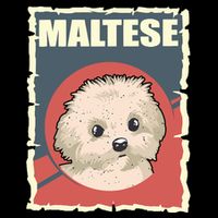 Maltese Vintage Dog Poster Design Cooling Performance Crew T-Shirt
