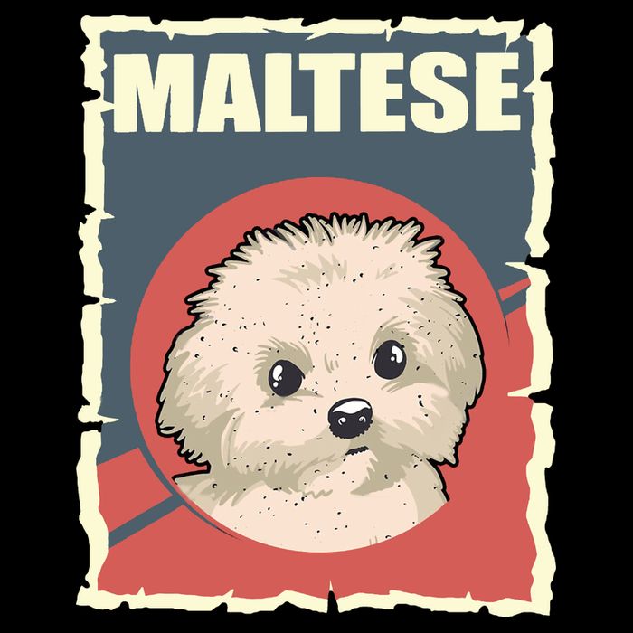 Maltese Vintage Dog Poster Design Cooling Performance Crew T-Shirt