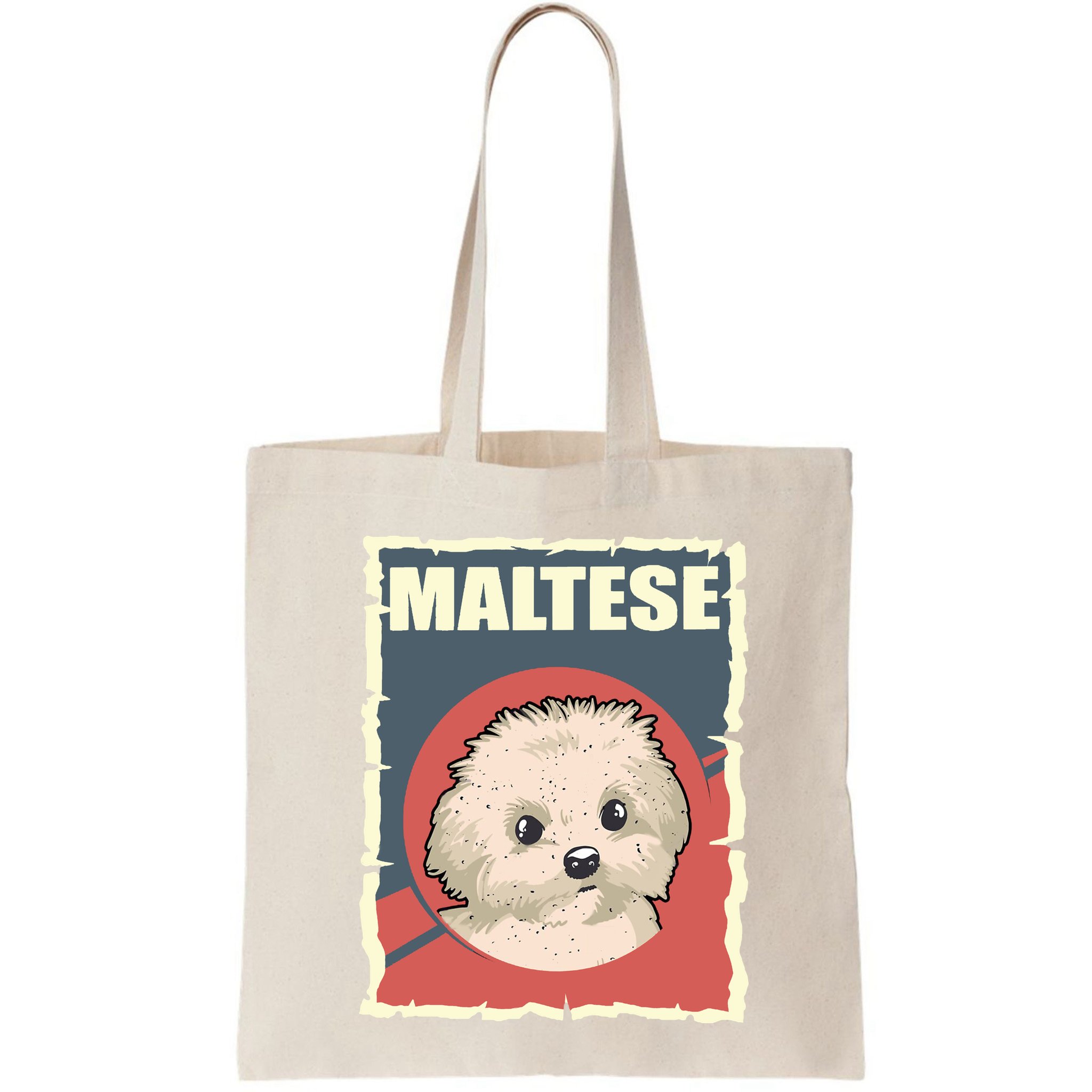 Maltese Vintage Dog Poster Design Bag