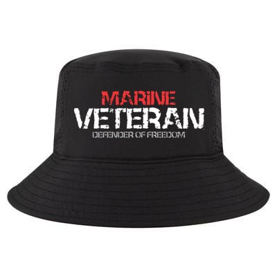 Marine Veteran Defender Of Freedom Cool Comfort Performance Bucket Hat