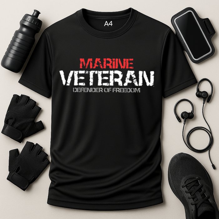 Marine Veteran Defender Of Freedom Cooling Performance Crew T-Shirt