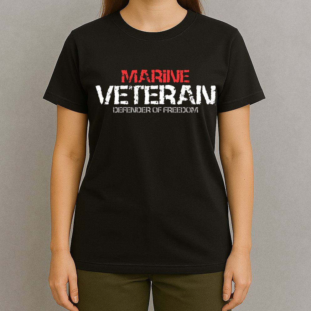 Marine Veteran Defender Of Freedom T-Shirt