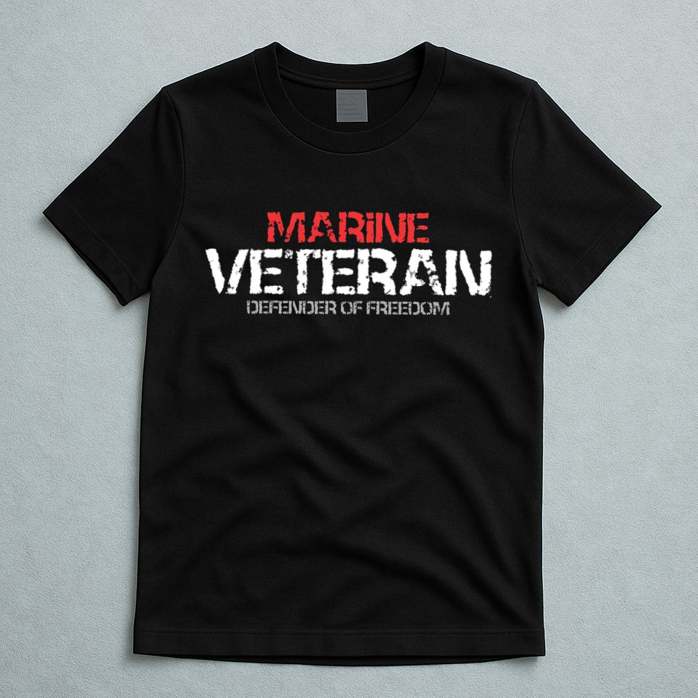 Marine Veteran Defender Of Freedom T-Shirt