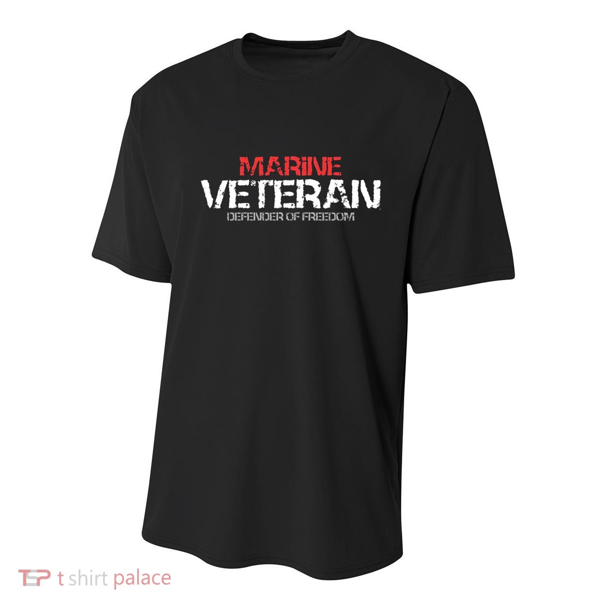 Marine Veteran Defender Of Freedom Youth Performance Sprint T-Shirt