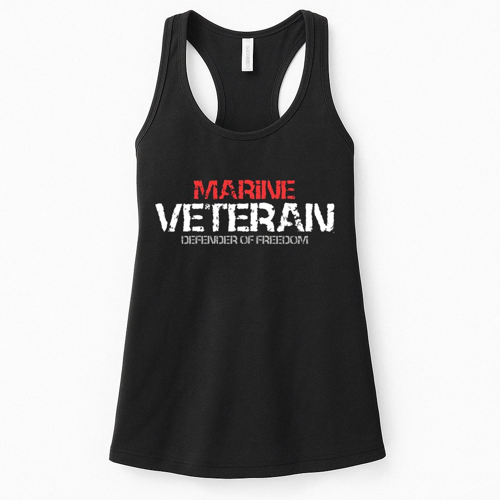 Marine Veteran Defender Of Freedom Womens Tank Top