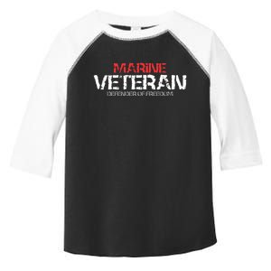 Marine Veteran Defender Of Freedom Toddler Fine Jersey T-Shirt