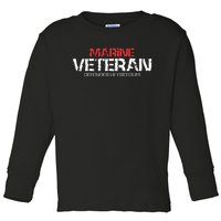 Marine Veteran Defender Of Freedom Toddler Long Sleeve Shirt