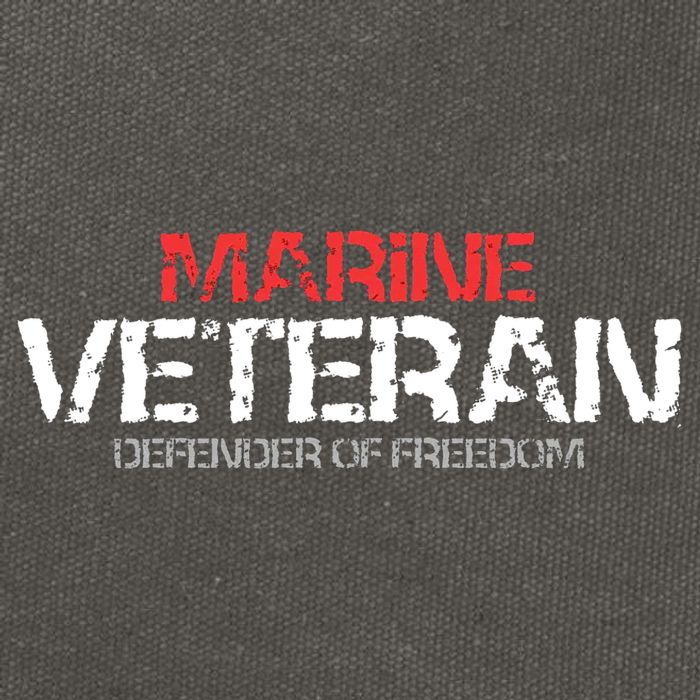 Marine Veteran Defender Of Freedom Cotton Canvas Backpack