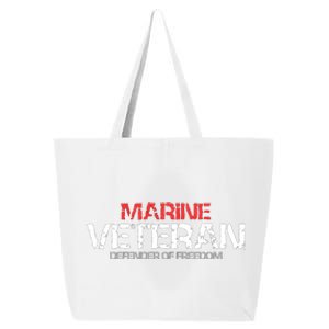 Marine Veteran Defender Of Freedom 25L Jumbo Tote