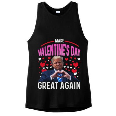 Make Valentine Day Great Again Funny Trump Lovers 2025 Ladies PosiCharge Tri-Blend Wicking Tank