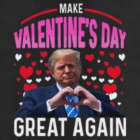 Make Valentine Day Great Again Funny Trump Lovers 2025 7 Panel Mesh Trucker Snapback Hat