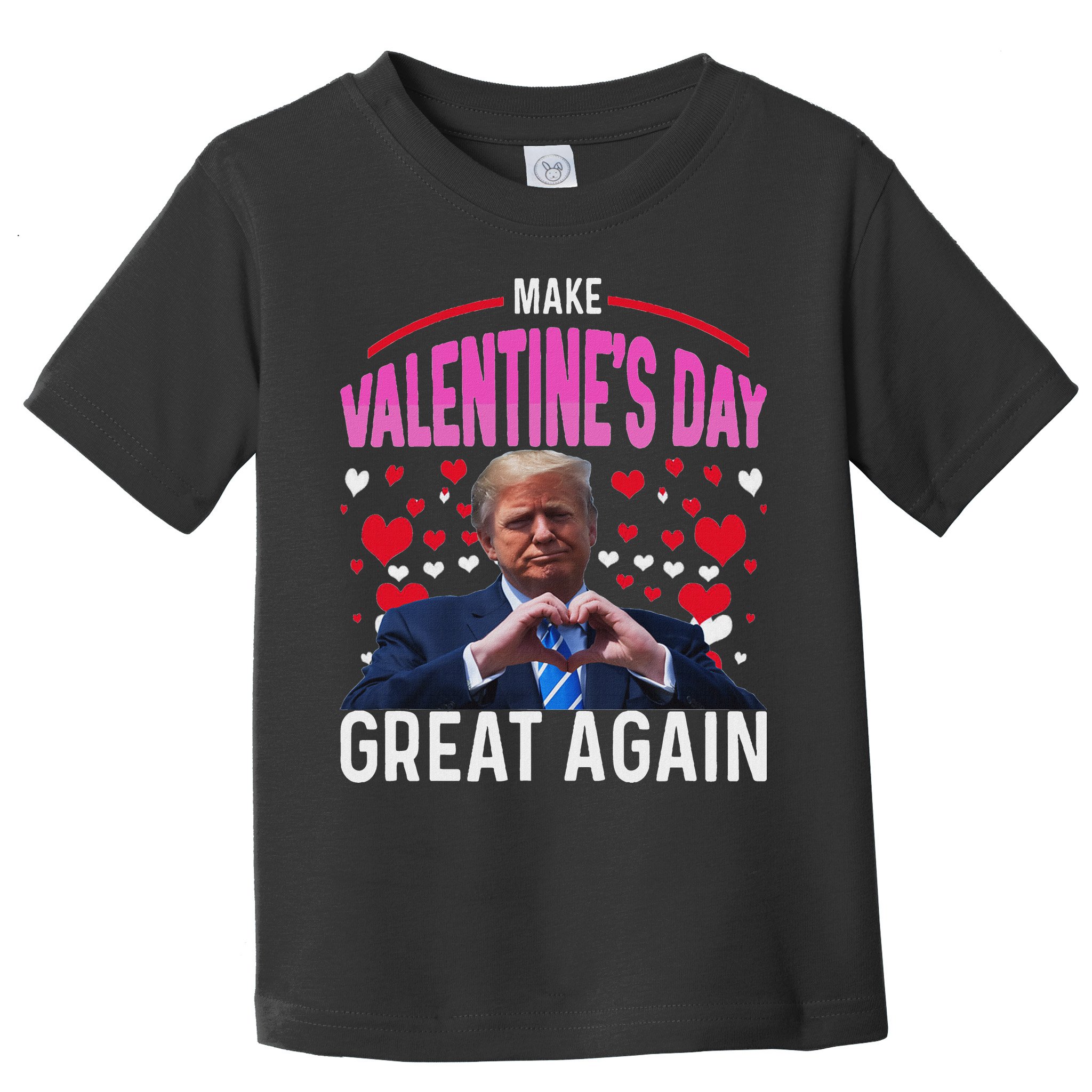 Make Valentine Day Great Again Funny Trump Lovers 2025 Toddler T-Shirt