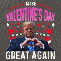 Make Valentine Day Great Again Funny Trump Lovers 2025 Cotton Canvas Backpack