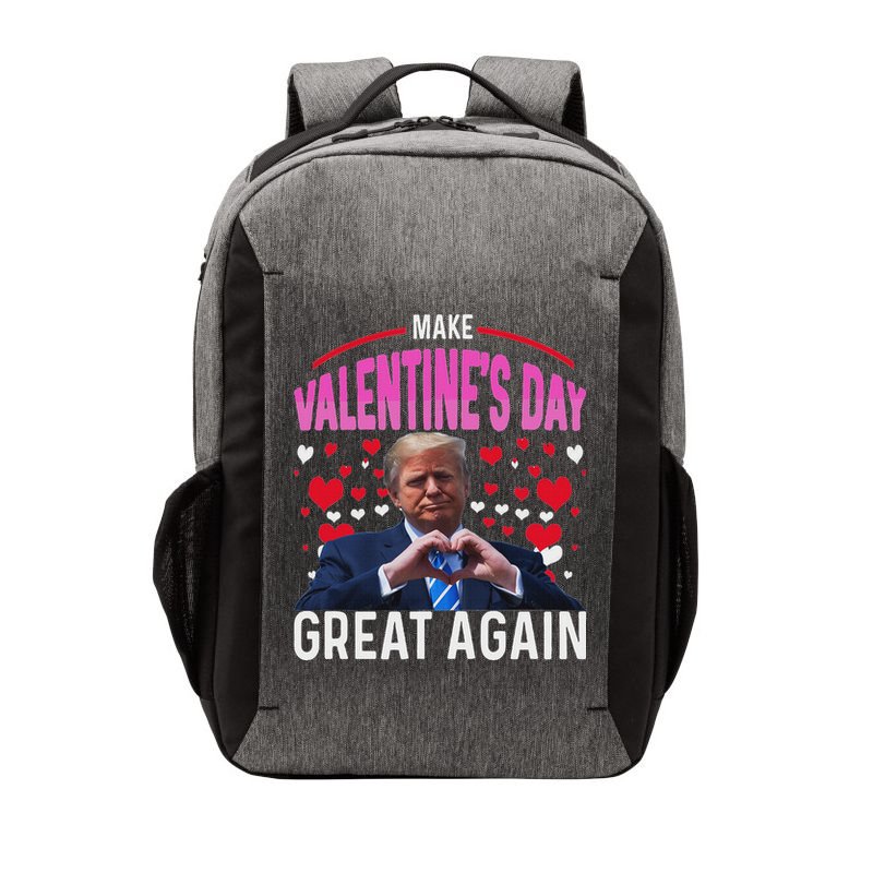 Make Valentine Day Great Again Funny Trump Lovers 2025 Vector Backpack