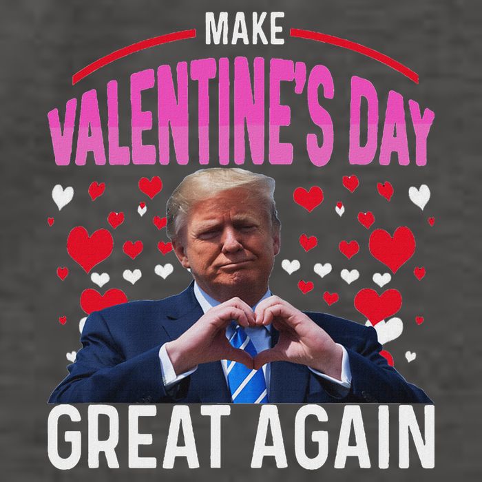 Make Valentine Day Great Again Funny Trump Lovers 2025 Vector Backpack