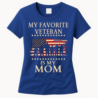 MoM Veterans Day Military My Favorite Veteran Is My Mom Womens T-Shirt