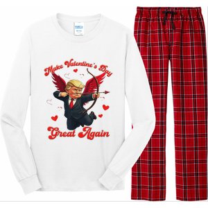 Make Valentine Day Great Again Funny Trump Lovers 2025 Long Sleeve Pajama Set