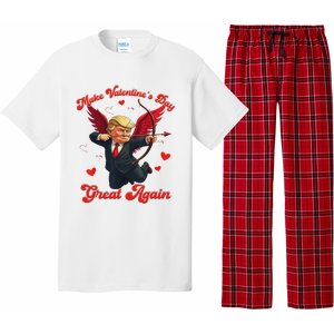 Make Valentine Day Great Again Funny Trump Lovers 2025 Pajama Set