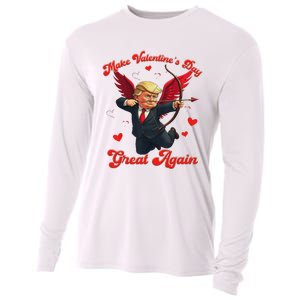 Make Valentine Day Great Again Funny Trump Lovers 2025 Cooling Performance Long Sleeve Crew