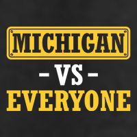 Michigan V Everybody B1g Ten Champs 7 Panel Mesh Trucker Snapback Hat