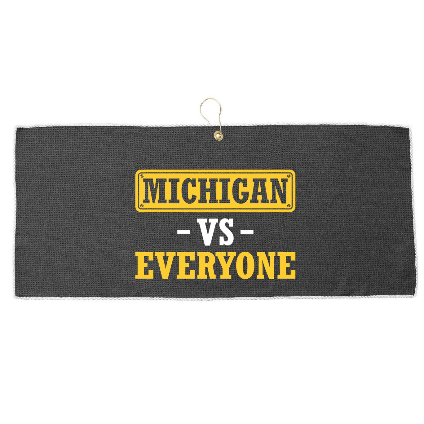 Michigan V Everybody B1g Ten Champs Large Microfiber Waffle Golf Towel