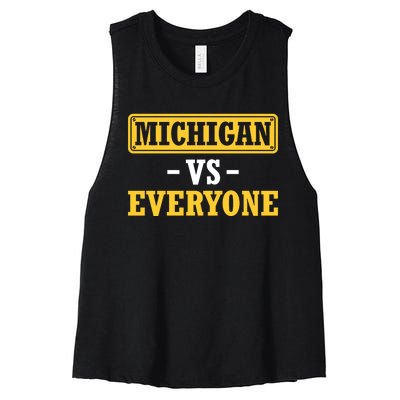 Michigan Vs Everyone Champions Women's Racerback Cropped Tank