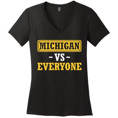 Michigan Vs Everyone Champions Women's V-Neck T-Shirt