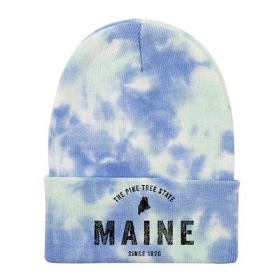 Maine Vintage Established Sports Design Retro Downeaster Tie Dye 12in Knit Beanie