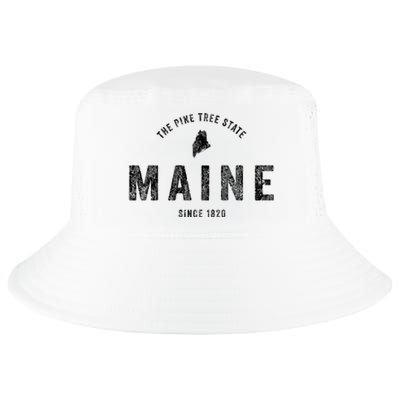 Maine Vintage Established Sports Design Retro Downeaster Cool Comfort Performance Bucket Hat