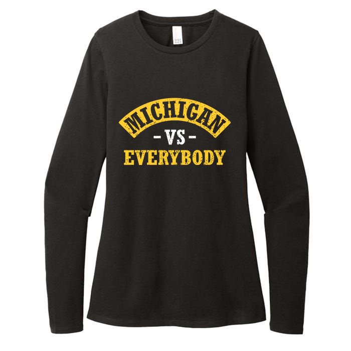 Michigan Verss Everybody Go Blue Womens CVC Long Sleeve Shirt