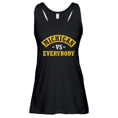 Michigan Verss Everybody Go Blue Ladies Essential Flowy Tank