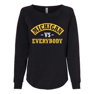 Michigan Verss Everybody Go Blue Womens California Wash Sweatshirt