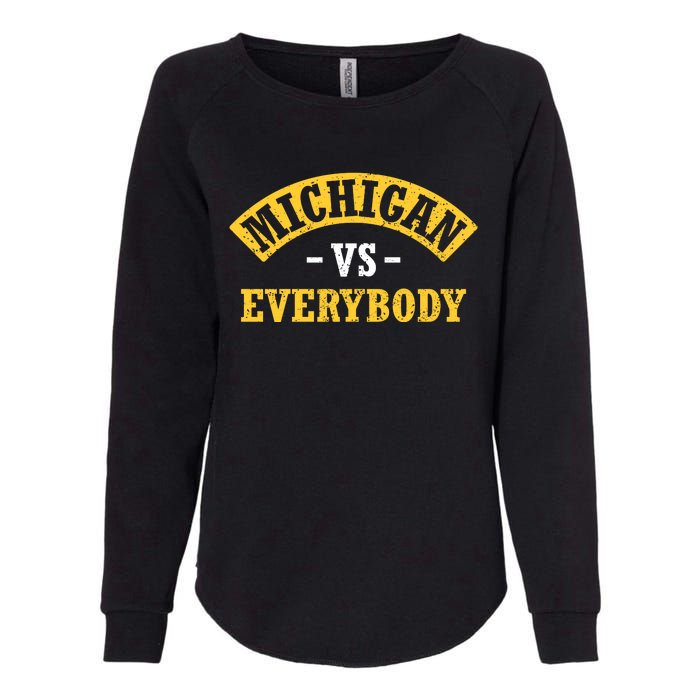 Michigan Verss Everybody Go Blue Womens California Wash Sweatshirt