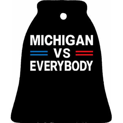 Michigan Vs Everyone Everybody  Ceramic Bell Ornament