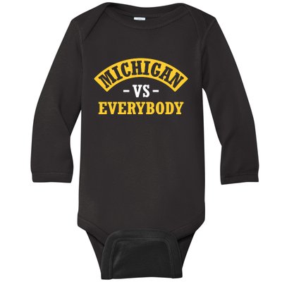 Michigan V Everyone Baby Long Sleeve Bodysuit