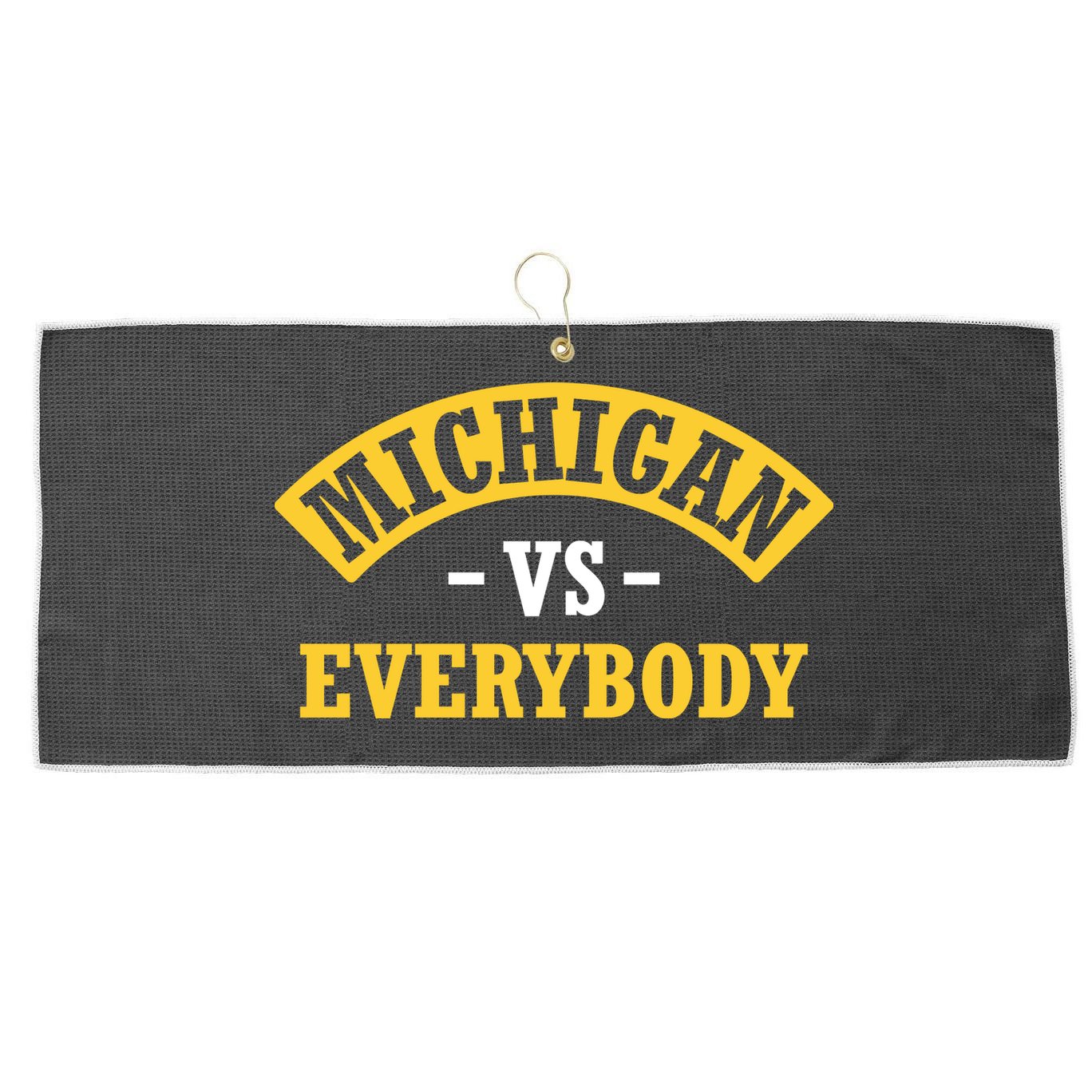 Michigan V Everyone Large Microfiber Waffle Golf Towel