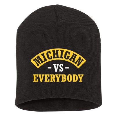 Michigan V Everyone Short Acrylic Beanie
