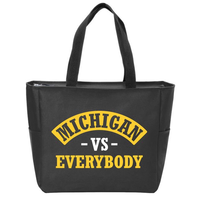 Michigan V Everyone Zip Tote Bag
