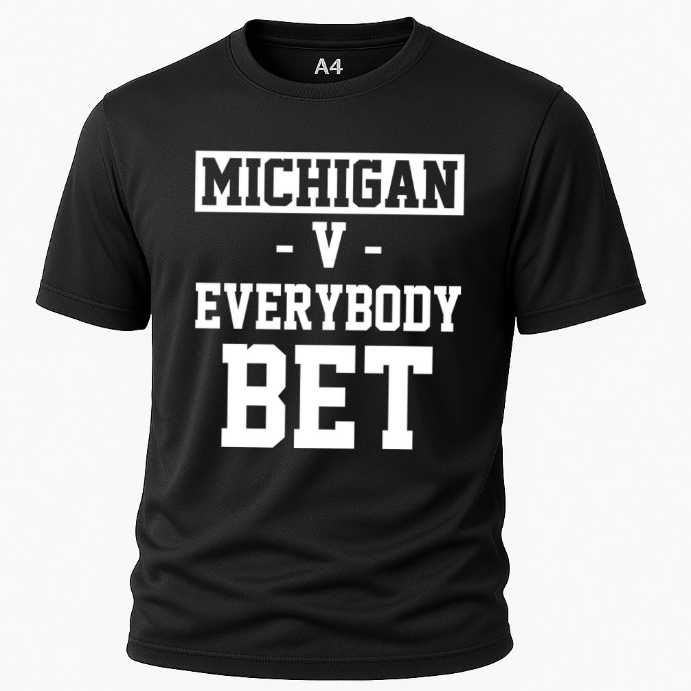 Michigan V Everybody Bet Football Fan Cooling Performance Crew T-Shirt