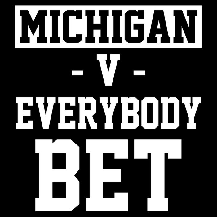 Michigan V Everybody Bet Football Fan Cooling Performance Crew T-Shirt