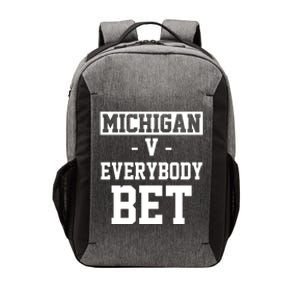 Michigan V Everybody Bet Football Fan Vector Backpack