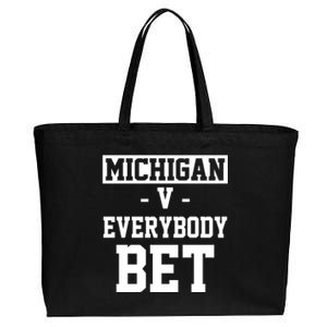 Michigan V Everybody Bet Football Fan Cotton Canvas Jumbo Tote