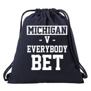 Michigan V Everybody Bet Football Fan Drawstring Bag