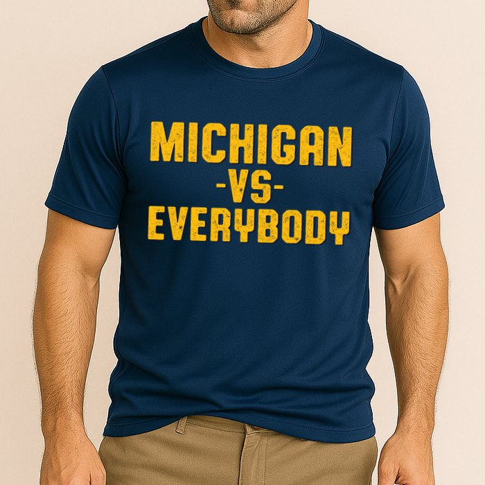 Michigan Vs. Everybody Cooling Performance Crew T-Shirt