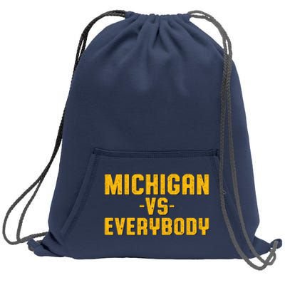 Michigan Vs. Everybody Sweatshirt Cinch Pack Bag