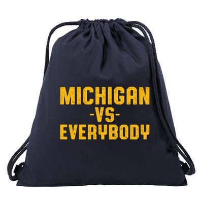 Michigan Vs. Everybody Drawstring Bag