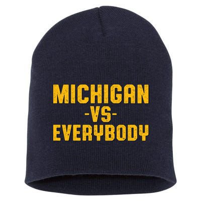 Michigan Vs. Everybody Short Acrylic Beanie