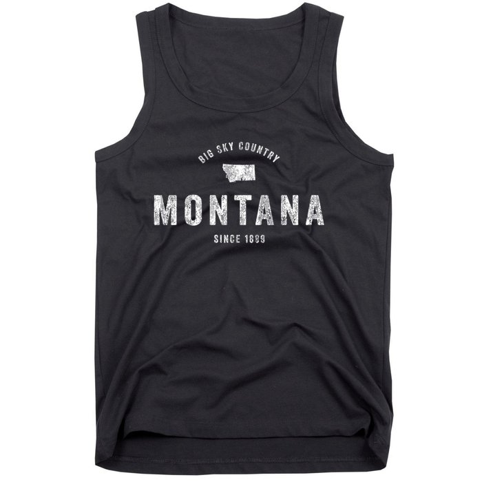 Montana Vintage Established Sports Design Retro Mt Tank Top