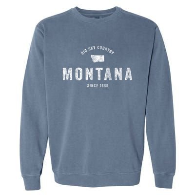 Montana Vintage Established Sports Design Retro Mt Garment-Dyed Sweatshirt