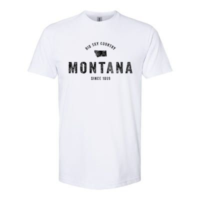 Montana Vintage Established Sports Design Retro Mt Softstyle CVC T-Shirt